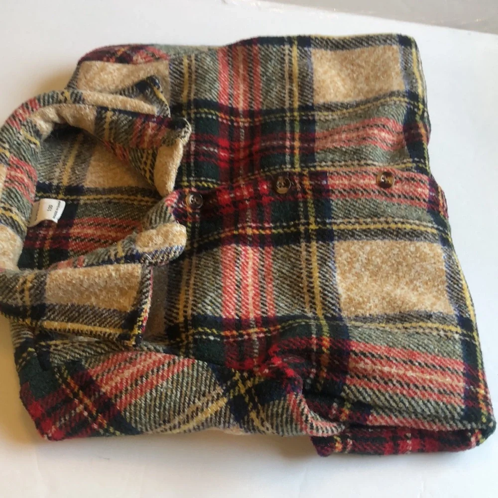 Girls plaid button down flannel